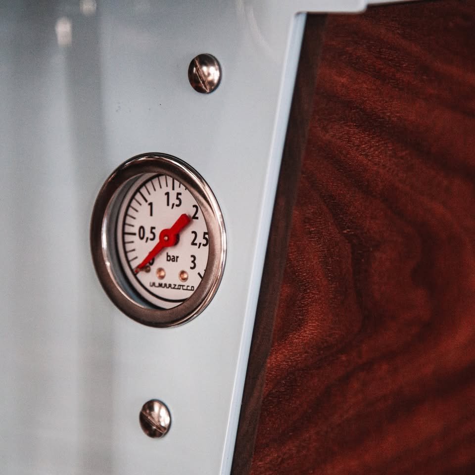 2026 Custom La Marzocco Linea Mini R - Light Blue with Walnut Accents - Image 6